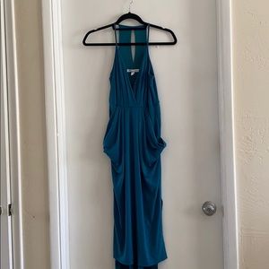 BCBG teal midi dress Size XS